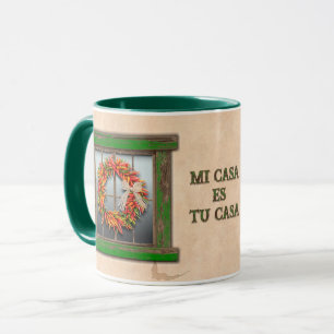 Personalisierter Südwest-Chile-Pfeffer-Ristra-Kran Tasse
