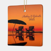 Personalisierter Sunsetting Strand mit Keramikornament (Links)