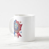 Personalisierter Super-Dad-Individueller Name Held Kaffeetasse (Vorderseite Links)