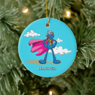 Personalisierter Super Grover Benutzerdefinierte Keramik Ornament