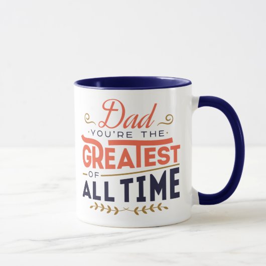 Personalisierter Super-VATER/Bester VATER aller Ze Tasse (Rechts)
