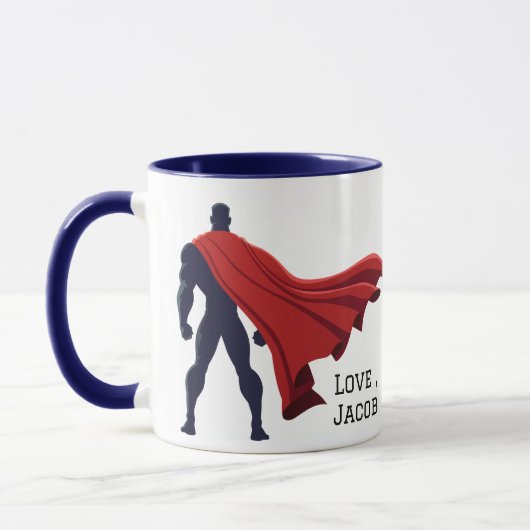 Personalisierter Super-VATER/Bester VATER aller Ze Tasse (Links)