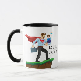 Personalisierter Super-VATER/Vater, der seinen Soh Tasse