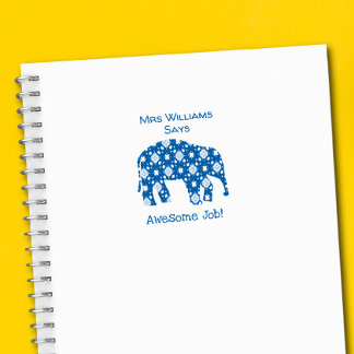 Personalisierter Superlehrer-Stempel Elefant Permastempel