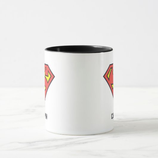 Personalisierter Superman S-Shield | Superman-Logo Tasse (Zentrum)