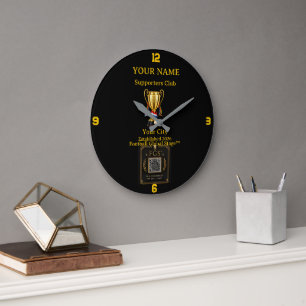 Personalisierter Supporters Club: Fußball Achempon Große Wanduhr