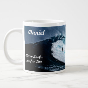 Personalisierter Surfer-Kaffeebecher Surfing-Thema Jumbo-Tasse