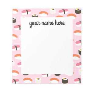 Personalisierter Sushi-Editor Notizblock