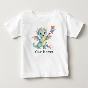 Personalisierter süßer Baby-Drache-Flugdrachen für Baby T-shirt