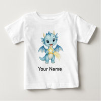 Personalisierter süßer blauer Drache mit Sternschn