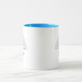 Personalisierter süßer bunter Boho-Regenbogen Tasse (Zentrum)
