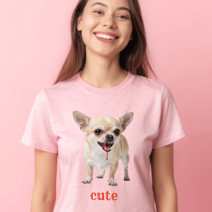 Personalisierter Süßer Chihuahua Aggro Gemeiner Bö T-Shirt