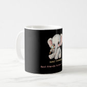 Personalisierter Süßer Erinnerungen Elefant Becher Kaffeetasse (Vorderseite Links)
