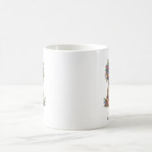 Personalisierter süßer floraler Faultier mit Blume Kaffeetasse (Mittel)
