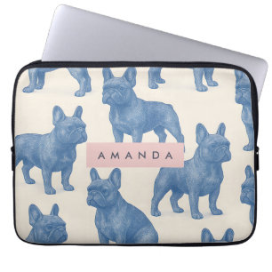 Personalisierter Süßer Französische Bulldogge Laptopschutzhülle