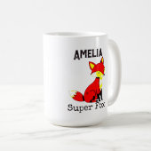 Personalisierter süßer Fuchs Kaffeetasse (VorderseiteRechts)