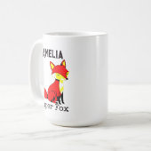 Personalisierter süßer Fuchs Kaffeetasse (Vorderseite Links)