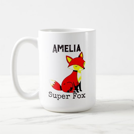 Personalisierter süßer Fuchs Kaffeetasse (Links)