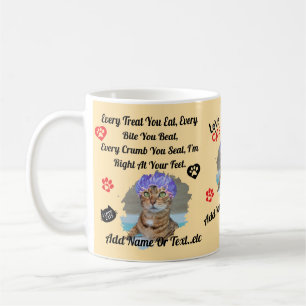 Personalisierter süßer Katzenbecher für Katzenlieb Kaffeetasse