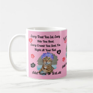 Personalisierter süßer Katzenbecher für Katzenlieb Kaffeetasse