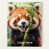 Personalisierter süßer Kawaii-Stil Roter Panda Planer (Rückseite)