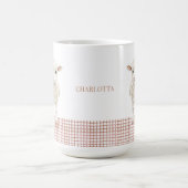 Personalisierter süßer Lamm-Babyschaf-Name-Becher Kaffeetasse (Mittel)