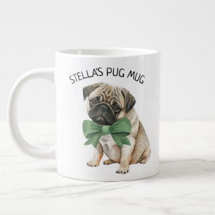 Personalisierter süßer Mops Jumbo-Tasse