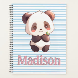 Personalisierter süßer Panda Planer