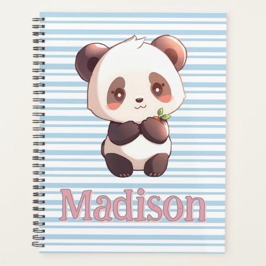 Personalisierter süßer Panda Planer (Vorderseite)