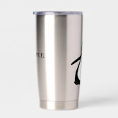 Personalisierter süßer Pinguin mit individuellem N Thermobecher (Rechts)