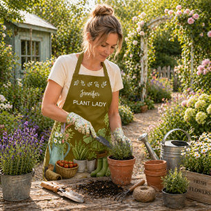 Personalisierter süßer Plant Lady Garten Schürze