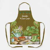 Personalisierter süßer Plant Lady Garten Schürze (Vorderseite)