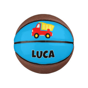 Personalisierter süßer roter Spielzeug-Lkw-Kipper Mini Basketball