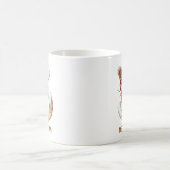 Personalisierter süßer Schneemann Monogramm S Weih Kaffeetasse (Mittel)