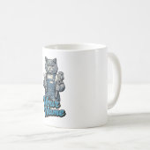 Personalisierter süßer Scottish Fold Katzenklempne Kaffeetasse (VorderseiteRechts)