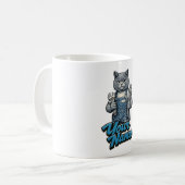 Personalisierter süßer Scottish Fold Katzenklempne Kaffeetasse (Vorderseite Links)