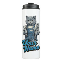 Personalisierter süßer Scottish Fold Katzenklempne