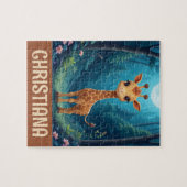 Personalisierter süßer skurriler Giraffe Puzzle (Horizontal)