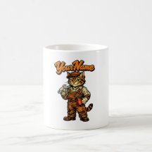 Personalisierter süßer Tabby-Kat-Mechaniker-Kaffee