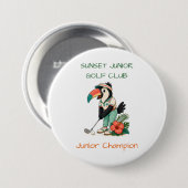 Personalisierter süßer Tukan Junior Golfschläger Button (Vorne & Hinten)