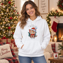 Personalisierter süßer Weihnachts-Kätzchen-Hoodie