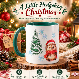 Personalisierter süßer Weihnachtsigel-Kaffeebecher Tasse