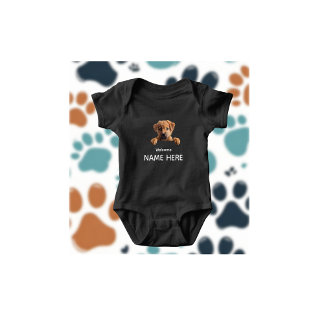 Personalisierter süßer Willkommenswelpe  Baby Strampler