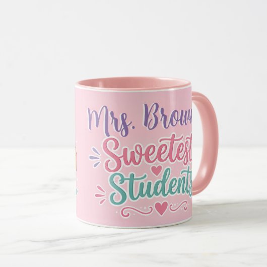Personalisierter süßester Schüler-Lehrer-Kaffeebec Tasse (VorderseiteRechts)