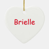 Personalisierter Süßigkeits-Weihnachtself Keramikornament (Hinten)