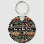 Personalisierter Süßwasserfisch Stilvolles Angeln Schlüsselanhänger (Vorderseite)