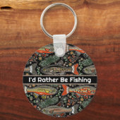 Personalisierter Süßwasserfisch Stilvolles Angeln Schlüsselanhänger (Vorderseite)
