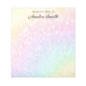 Personalisierter Sweet Rainbow Teacher Notepad Notizblock (Vorderseite)