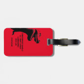 Personalisierter T-Rex Dinosaur Gepäckträger Gepäckanhänger (Rückseite horizontal)