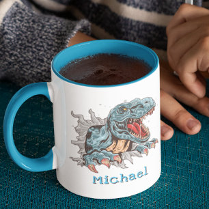 Personalisierter T-Rex-Dinosaurier-Becher Tasse